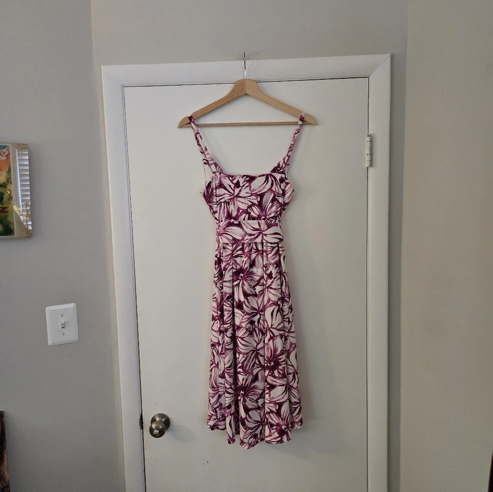 Ann Taylor Pink Floral High Low Dress